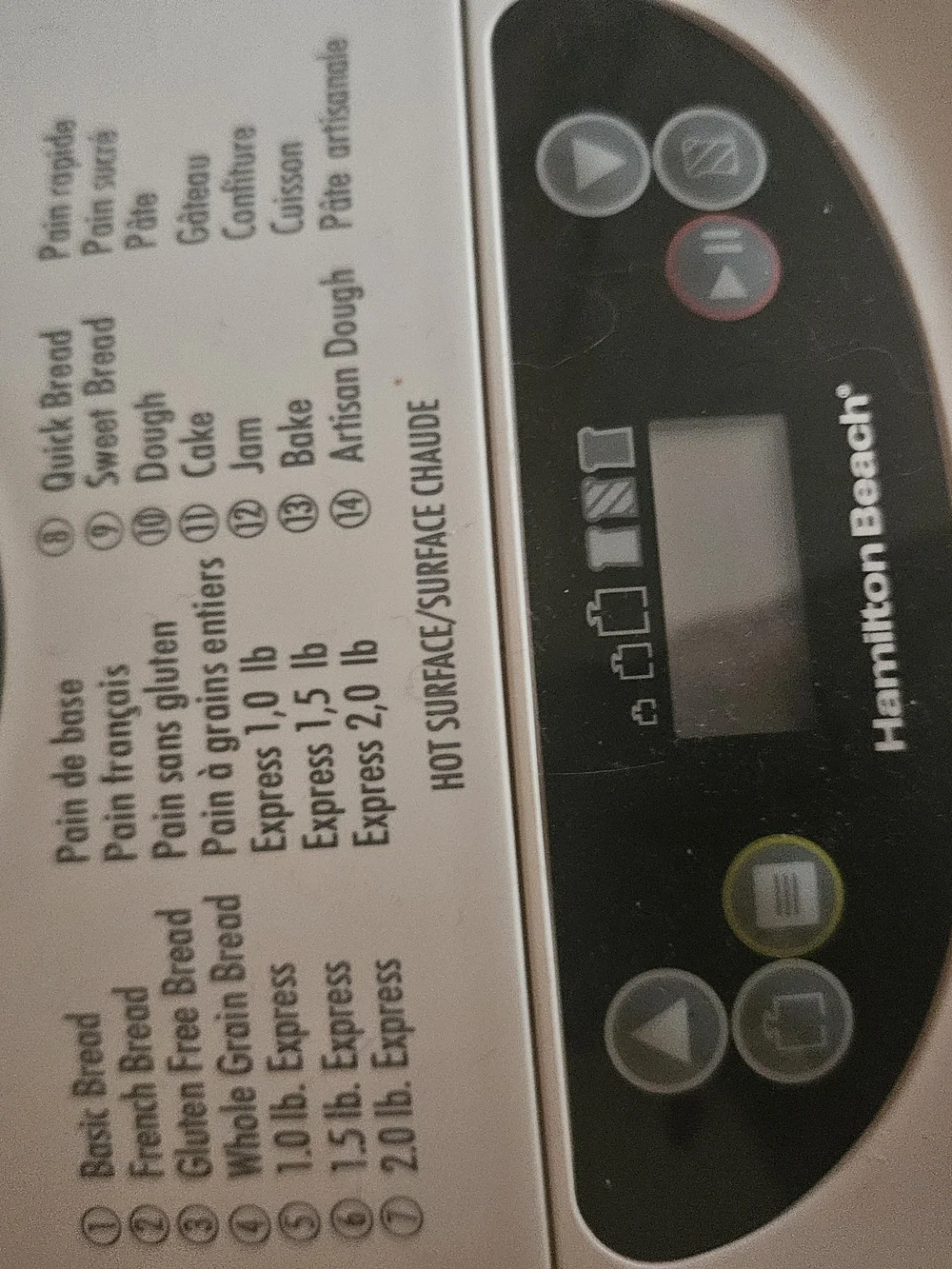 Hamilton Beach Stainless Steel and White Bread Maker